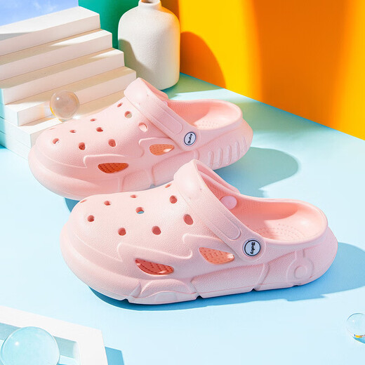 Crocs children's slippers boys and girls sandals girls non-slip middle and large children's shoes baby beach 2025 new style blue 24-25