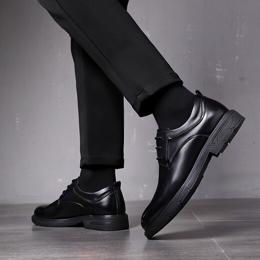 SNGUNY High-End Light Luxury Brand Leather Shoes for Men 2025 Autumn New Business Formal Shoes for Men Fashionable British Style Men's Shoes for Men Black Lace Up 42