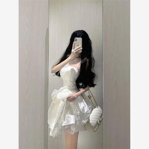 优佳琳宴会连衣裙正式场合礼服韩版复古甜美风纯白公主蓬蓬夏季短裙2025 白色 连衣裙【限时抢购】 2XL