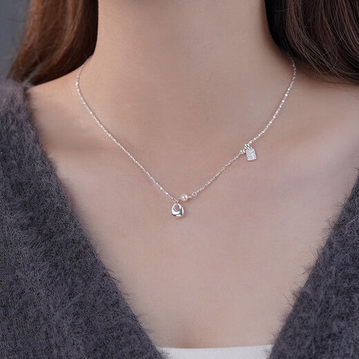 Chaoyu S999 sterling silver necklace for women, national style solid fat fat brand necklace, pure silver light luxury niche high-end fashion clavicle chain, exquisite gift box, solid fat fat brand necklace, free test certificate