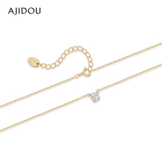 AJIDOU Ajidou Necklace Birthday Gift Fashionable Sparkling Zirconia Pendant Necklace for Girlfriend and Wife Gold