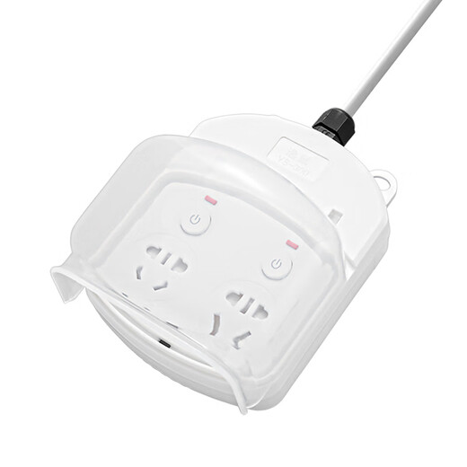 High-power water heater faucet wiring board anti-leakage waterproof socket bathroom smart washing machine 2 plug 72 dual control short line (10A4000W)