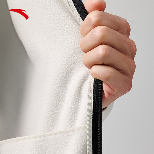 ANTA zero-pressure shell丨water-repellent sports jacket men's new winter velvet warm woven jacket top