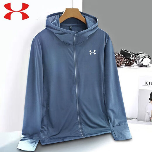 Under Armour UA Ropa de protección de sol seco rápido para hombres y mujeres Deportes del al aire libre delgados Sports de hielo transpirable 686 White M (95-115Jin [Jin equivale a 0.5 kg])