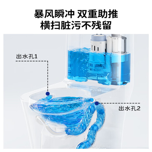 Jomoo's official flagship toilet, anti-odor, water-saving, siphonic high-impact toilet 11396 1396KC-400 pre-sale, double-rotation high-impact 305mm