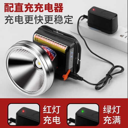 黛惑P90强光头灯充电超亮头戴式照明赶海专用led黄光户外矿工超长续航 9923-白光升级P90-续航12-24小