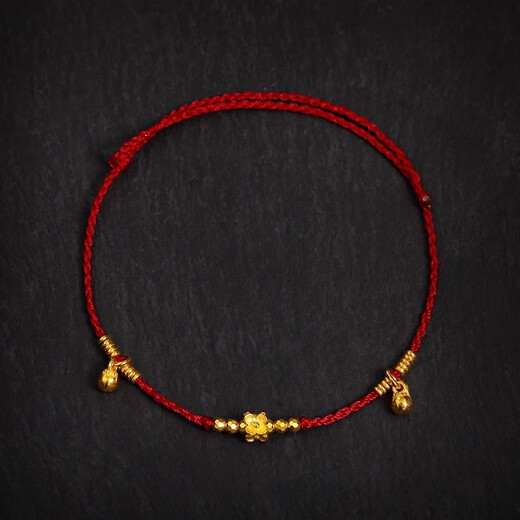 Mai Siji Lao Phoenix 999 Lao Phoenix ancient method full gold color gold Tuotuo small gold ball pendant plated with 18K gold small drops DIY Lao Fengxiang quality