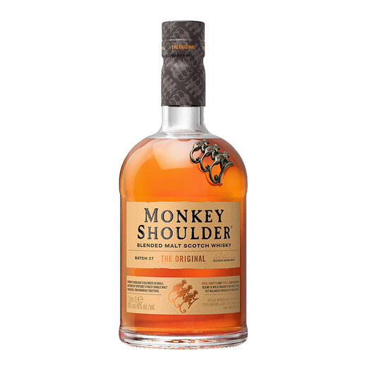 三只猴子（Monkey Shoulder）洋酒 调配调和型麦芽苏格兰威士忌  原瓶进口 1000mL 1瓶 -裸瓶