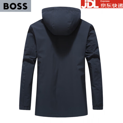 BOSS Men's Casual Jacket 2025 New Spring and Autumn Thin High-end Men's Hooded Jacket No Ironing Brown Ka L 175