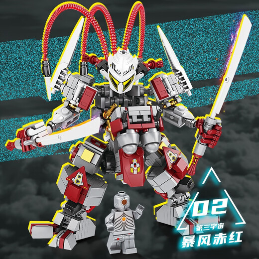 Shantou Lincun Kaizhi 6624-27 Guard Mecha Man compatible with Lego assembled building blocks children and boys toys 6625