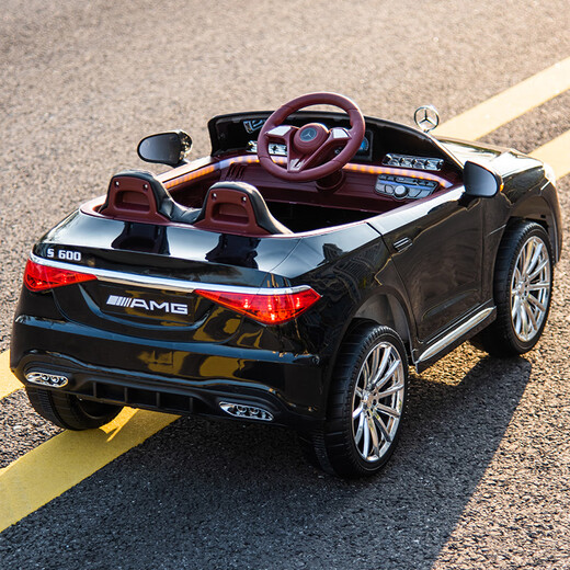 WORK BABY Mercedes-Benz Maybach children's electric car car four-wheel remote control toy car can sit adults boys and girls baby stroller white dual drive + self-driving + remote control + swing electric drive