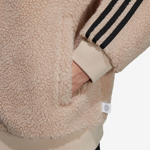 Adidas men's and women's casual sports polar fleece jacket HY2684 light brown 2XL