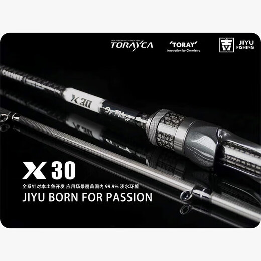 吉渔X30路亚竿碳素枪柄直柄远投虫竿快调轻量高强度 682m  C 枪柄2.03M(野钓深水轻障