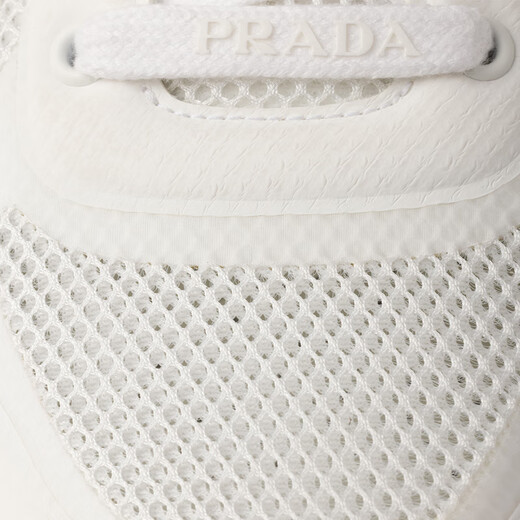 PRADA/Prada Gift Men's Metal Logo Decoration Prax 2.0 Sneakers White 41 (7)