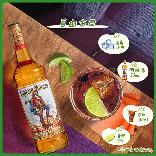 添加利调酒基酒套装 斯米诺伏特加+摩根船长金朗姆+添加利伦敦干味金酒