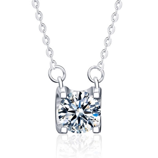 PT950 platinum necklace D color moissanite pendant bull head style 18K gold necklace as a Valentine's Day gift for girlfriend Light luxury style bull head style + luxury love gift box