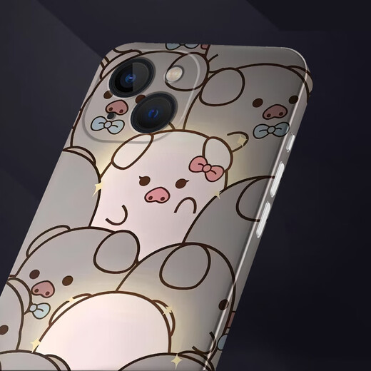 Xiaocunxin vivoX60tPro+Mobile Film X60 Curved Screen Painted Back Mask X7 Cartoon Protective Film Scratch-proof Sticker Full-inclusive Soft Film No Residual Glue Personalized Customized Cute X60tPro+[PM695 Group of Light Pigs]