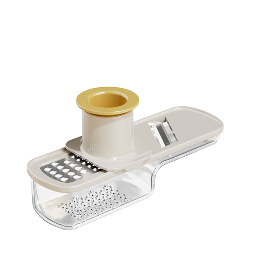 FVFH German three-in-one ginger and garlic grinder home kitchen ginger and garlic grinder multi-functional grating slicer with hand guard warm green + hand guard 1 pack