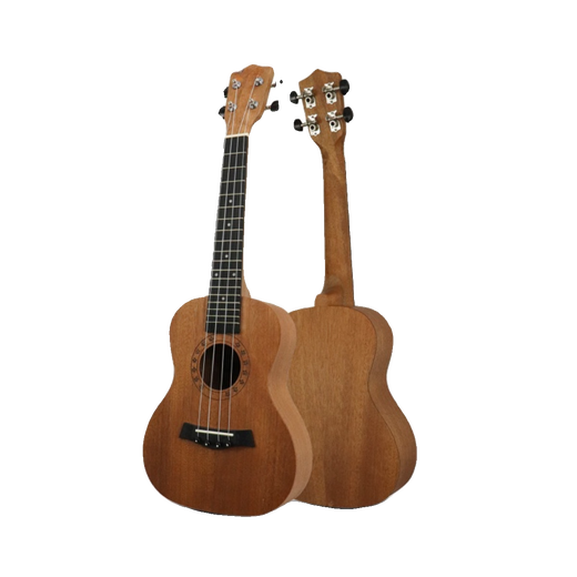 赞尼尤克里里21寸23寸26寸初学者入门级四弦小吉他彩色乌克丽丽乐器 23寸尤克全椴木彩色粉绿色单琴+ 21英寸