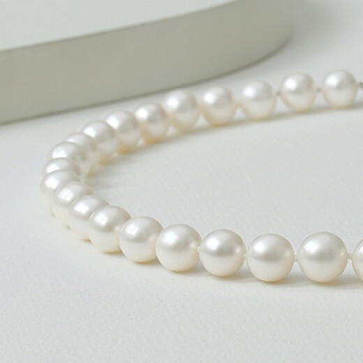 Pearl Queen S925 Silver Pearl Necklace 9-10mm Freshwater Clavicle Chain Birthday Gift for Women