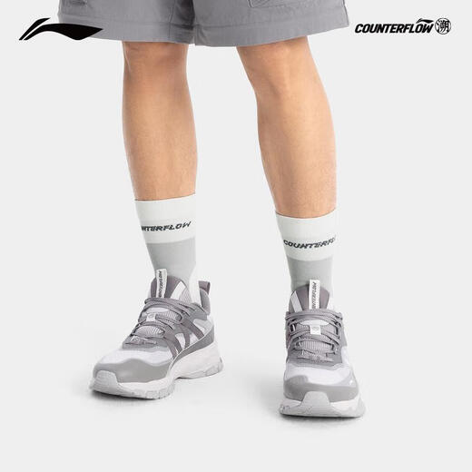 Li Ning Outdoor CF Traceable Socks Men's and Women's 25 Autumn and Winter Mid-length Socks (No returns or exchanges after opening) AWLV045