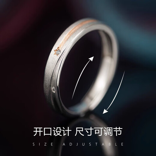 MZMZ brand platinum couple ring for men and women pt950 platinum wedding diamond ring 618 birthday gift for girlfriend jewelry light luxury model-Polestar ring