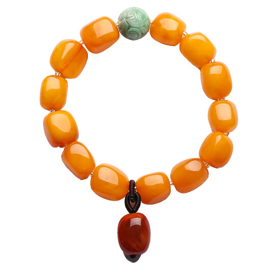 ADRIUS Luxury High-End Beeswax Bracelet Women's DIY Jade Shape-Shaped Amber Chicken Oil Topaz Bead Bracelet Jadeite Beads