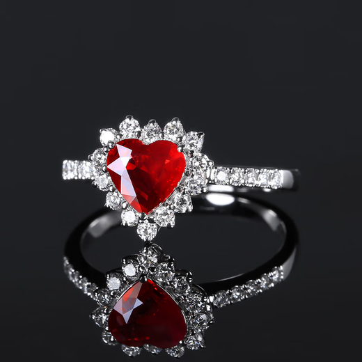 HEEKAIYI Pigeon Blood Ruby Ring Women's Diamond Ring Luxury Jewelry Chinese Valentine's Day Birthday Gift for Wife and Girlfriend <Lifetime Warranty>