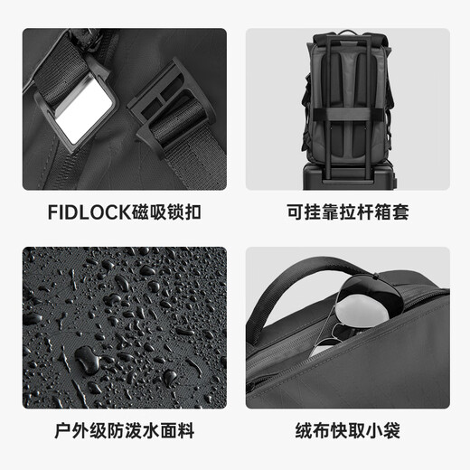 Horizon 8 (LEVEL8) light travel backpack, men's and women's 17.3-inch computer bag, large-capacity business commuter outdoor business trip bag