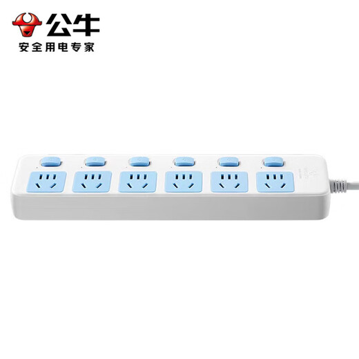 Bull (BULL) power strip//terminal board/pull line board 6-position sub-controller, total length 3 meters GN-317 (unit)