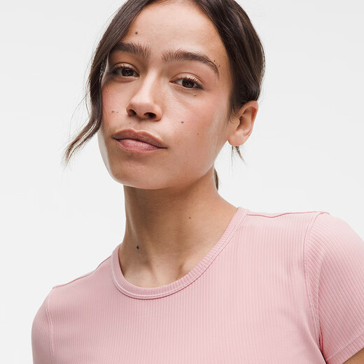 Lululemon丨All It Takes Women's Sports T-Shirt *Ribbed Nulu LW3GV0S Hazy Pink S/6