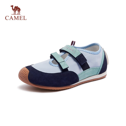 骆驼（CAMEL）德训鞋女撞色玛丽珍芭蕾休闲鞋 L25A245060 蓝/藏蓝  38 