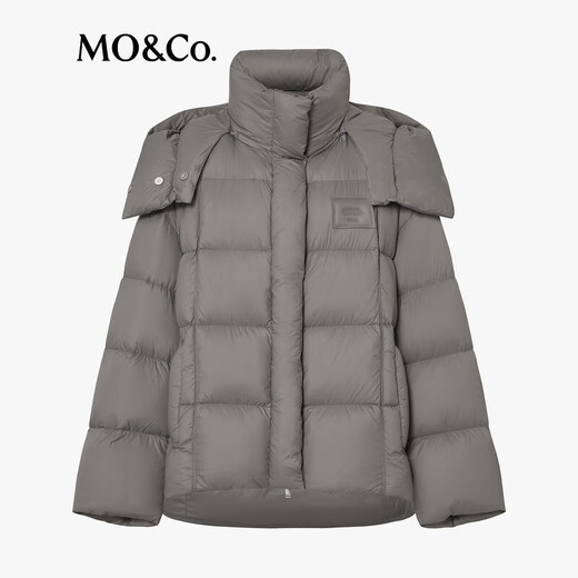 MO&Co. Puff down jacket new winter product with 90% down content, removable hood, light and warm