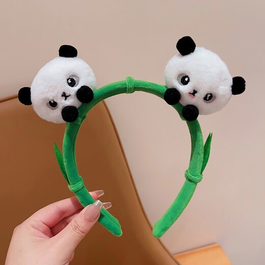 XPEL Cute Cartoon Plush Panda Headband Red Panda Headwear Headband Zoo Hairpin Hairpin Children's Adult Hair Accessory Panda Headband 1 pc