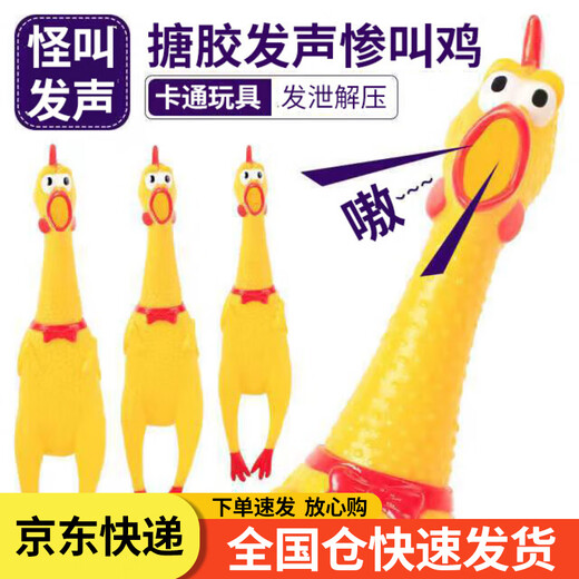PINQUROME Pet Toys, Bite-resistant Vinyl, Simulated Sound Dog Toys, Cat Toys, Screaming Chicken Screaming Chicken Training Supplies, Screaming Chicken Small 1 (16cm*4cm)