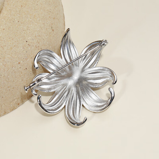 GiO Jewelry Tahitian Black Pearl Brooch S925 for self-wearing as a birthday gift for girlfriend or wife for self-wearing