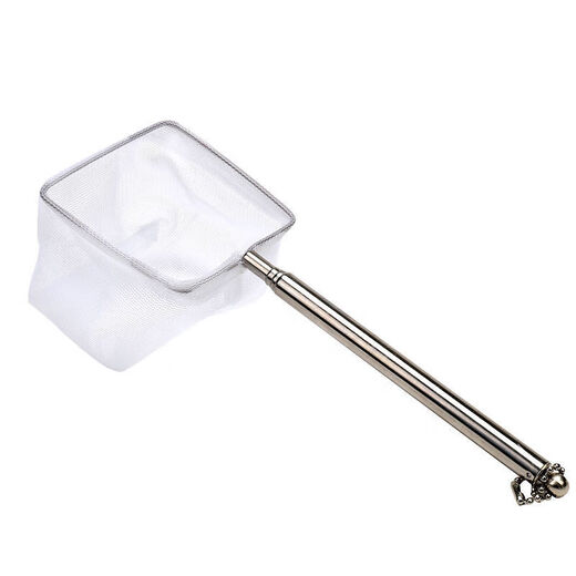 Shushe stainless steel retractable fishing net fish tank fishing small 3d fishing net pocket dense net tropical ornamental fish fishing net large square retractable stainless steel