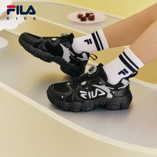 FILA children's running shoes 2025 autumn men's and women's knob sports shoes cat claws