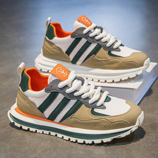 Adi Prince's Size Brand Men's Shoes's Summer 2025 Nouvelles chaussures basses basses pour hommes Slip à semelle douce confortable Chaussures de sport de luxe léger s9906 kaki 40
