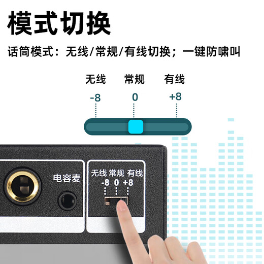 ZUU intelligent one-button fully automatic feedback suppressor anti-howling frequency shifter professional microphone home conference stage KTV conference room equipment FXB2.1 feedback suppressor three mode switching