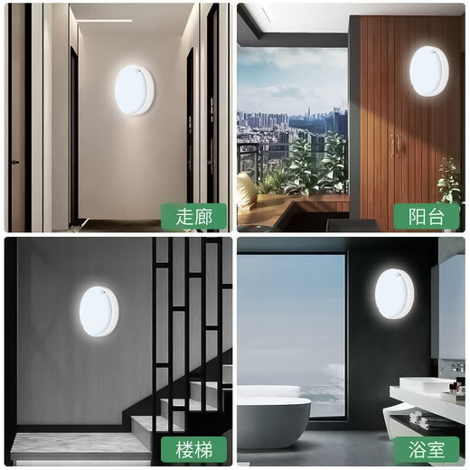 Beigong led wall lamp 20W round staircase balcony corridor outdoor IP65 waterproof ultra-bright ultra-thin ceiling lamp white light 6500K