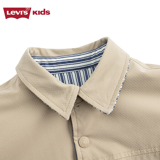 Levi s Levis Children's Boys' Shirt 2026 Spring Comfortable Children's Long-Sleeved Shirt Pepper Color 160/76 Recommended Height 152-158cm