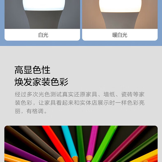 OPPLE LED bulb bulb E27 screw commercial high-power factory industrial and mining lamp chandelier 6500K incandescent lamp 70W white light floor lamp