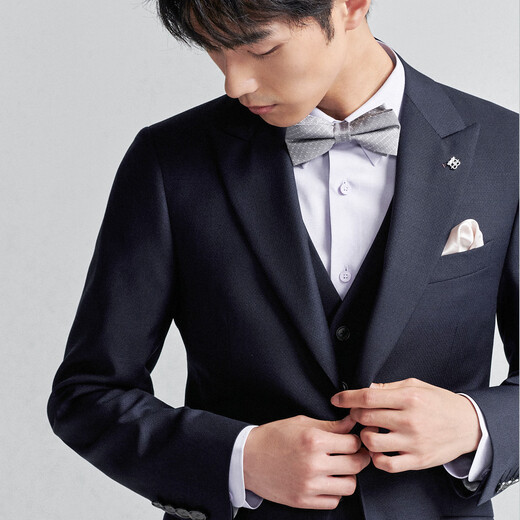 Anniversary Bird Suit Men's Autumn Style Men's Fashion Formal Wedding Suit Groom Wedding Suit Pants Suit Men Xingyu Blue-Two Buttons 48 A(175/96) /Please note waist or pants