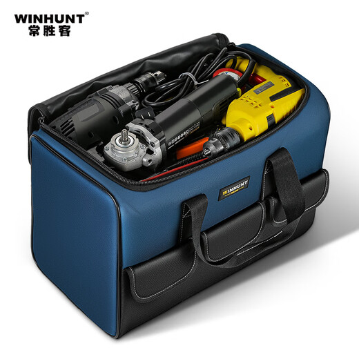 Vinoa Hardware Tool Bag Wear-resistant and Thickened Portable New Electrician's Tool Bag Large Capacity Vehicle Maintenance Special 19-inch Large Capacity Square Bag