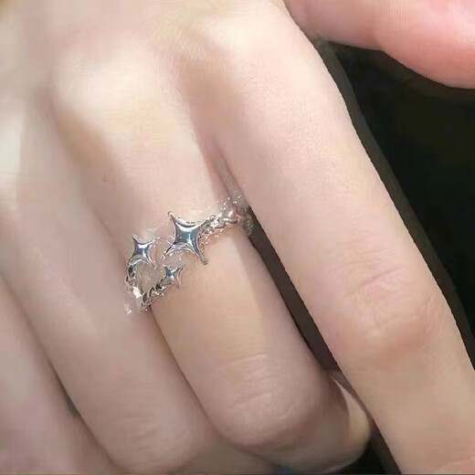 Cool Star Ring Female Niche Design Opening Adjustable Star Ring Cool Style Gift for Girlfriend and Best Friend Cool Star Ring