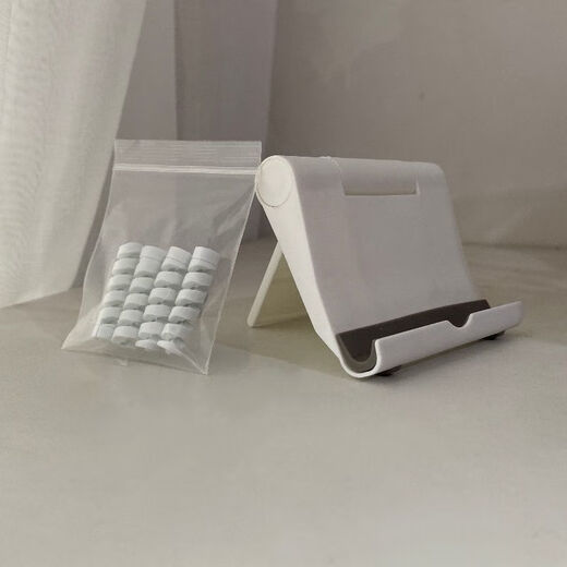 Umipa data cable protective sleeve threaded short winding cable solid color headphone cable storage anti-break mobile phone charging cable universal classic white-W 1 bag + PE mobile phone holder 1 piece