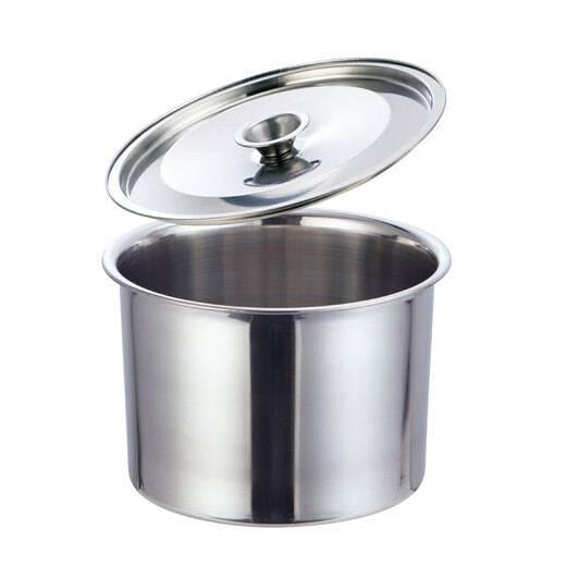 Kitchen plan stainless steel basin seasoning jar seasoning jar flavor cup with lid kitchen seasoning box thickened lard oil tank condiment barrel oil basin