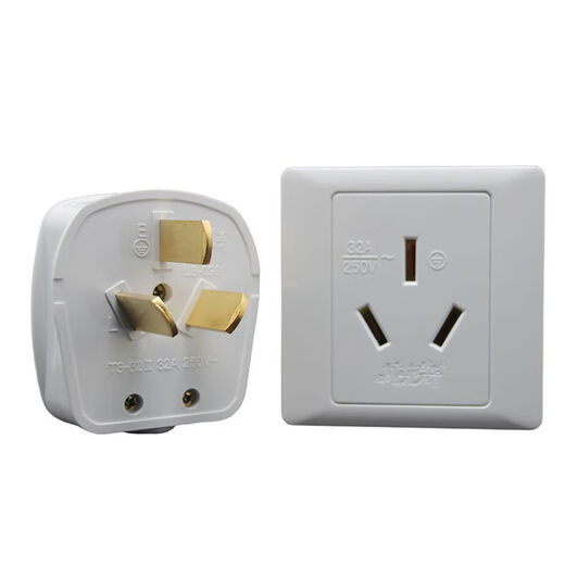 25a socket 32A socket high power 8000W plug new energy vehicle water heater 86 type charging pile air conditioner three holes free 32A concealed 86 type socket can only be matched with 32A plug