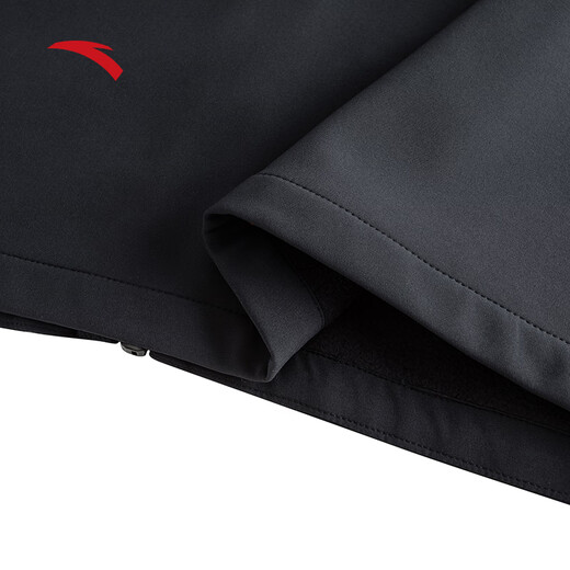 ANTA executive jacket丨Fleece warm sports jacket men's winter water-repellent woven hooded business shell top